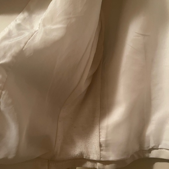 White Faux Leather Jacket with Floral Embroidery EUC - Picture 8 of 16